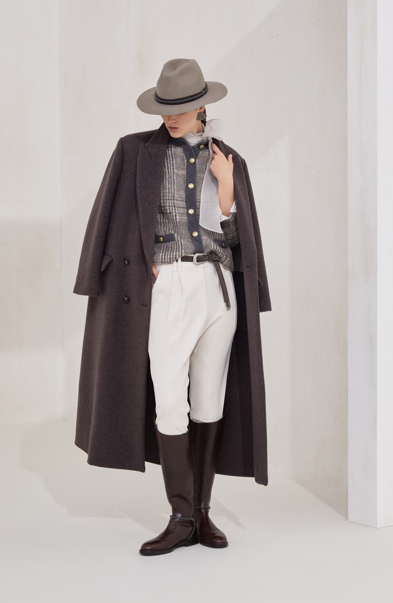 Brunello Cucinelli Handcrafted coat, Alternate, color, Rust Brown