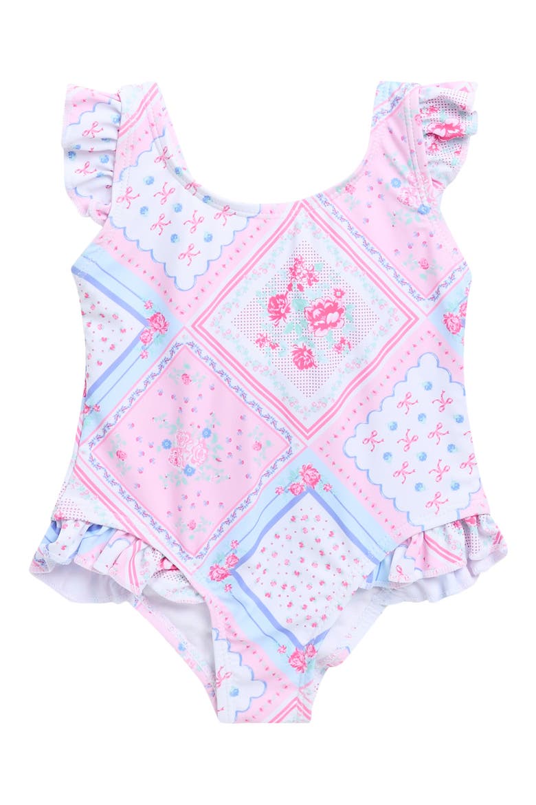 Floral One-Piece Swimsuit, Main, color, PINK MULTI