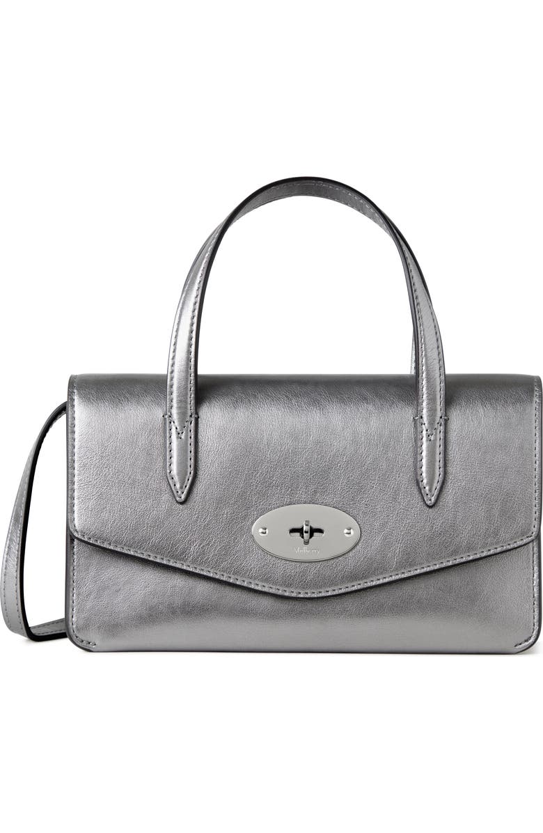 Mulberry Small Darley Metallic Leather Top Handle Bag, Main, color,