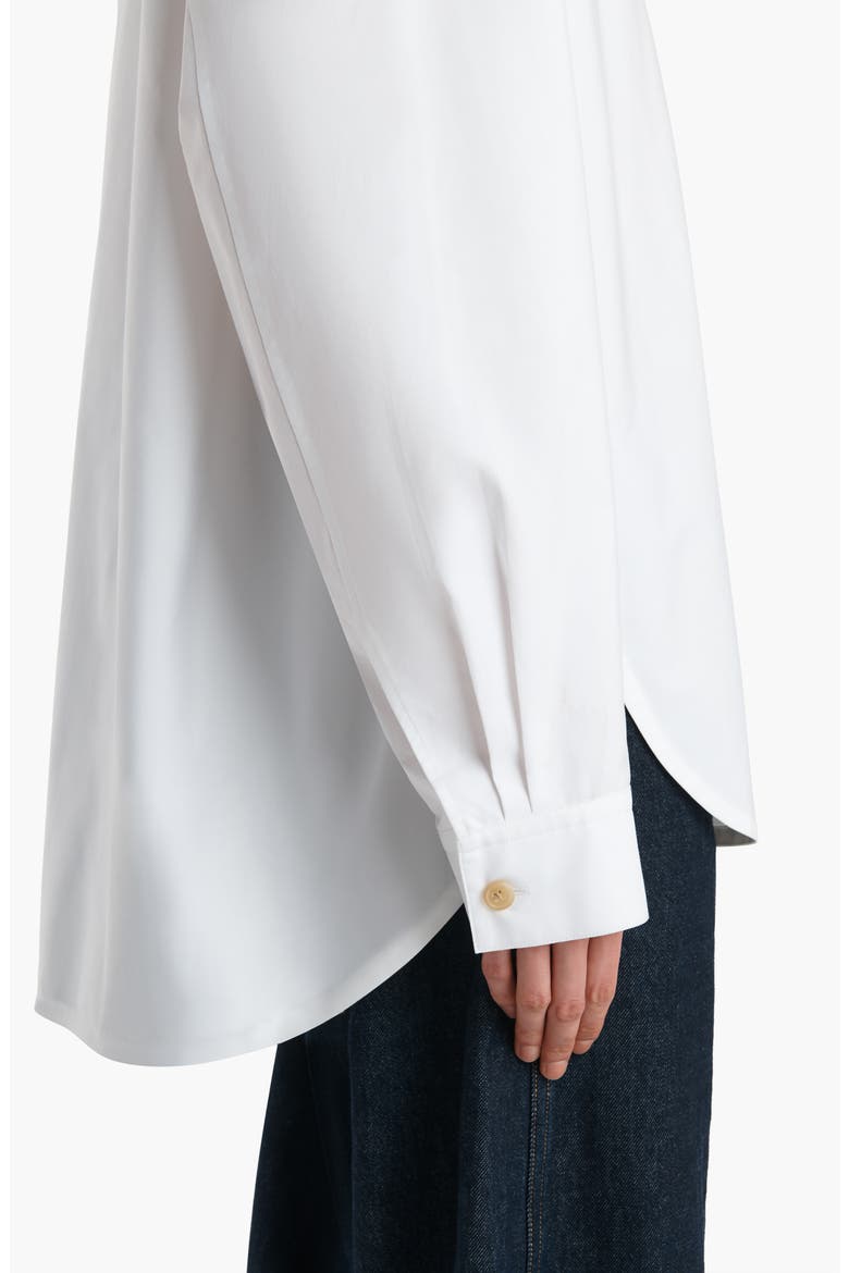 Organic Cotton Poplin Button-Up Shirt, Alternate, color, WHITE