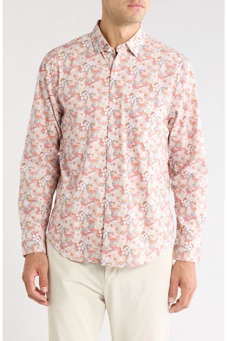 Sarasota Stretch Long Sleeve Button Up Shirt, Main, color, DEW DROP