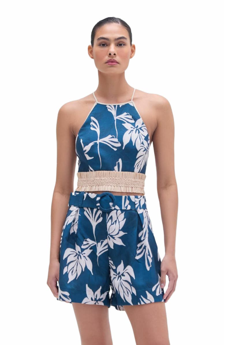 PatBO Artichoke Halterneck Top, Main, color, 