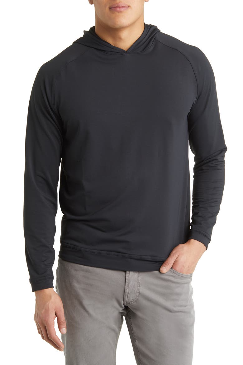 Pine Performance Hoodie, Main, color, BLACK