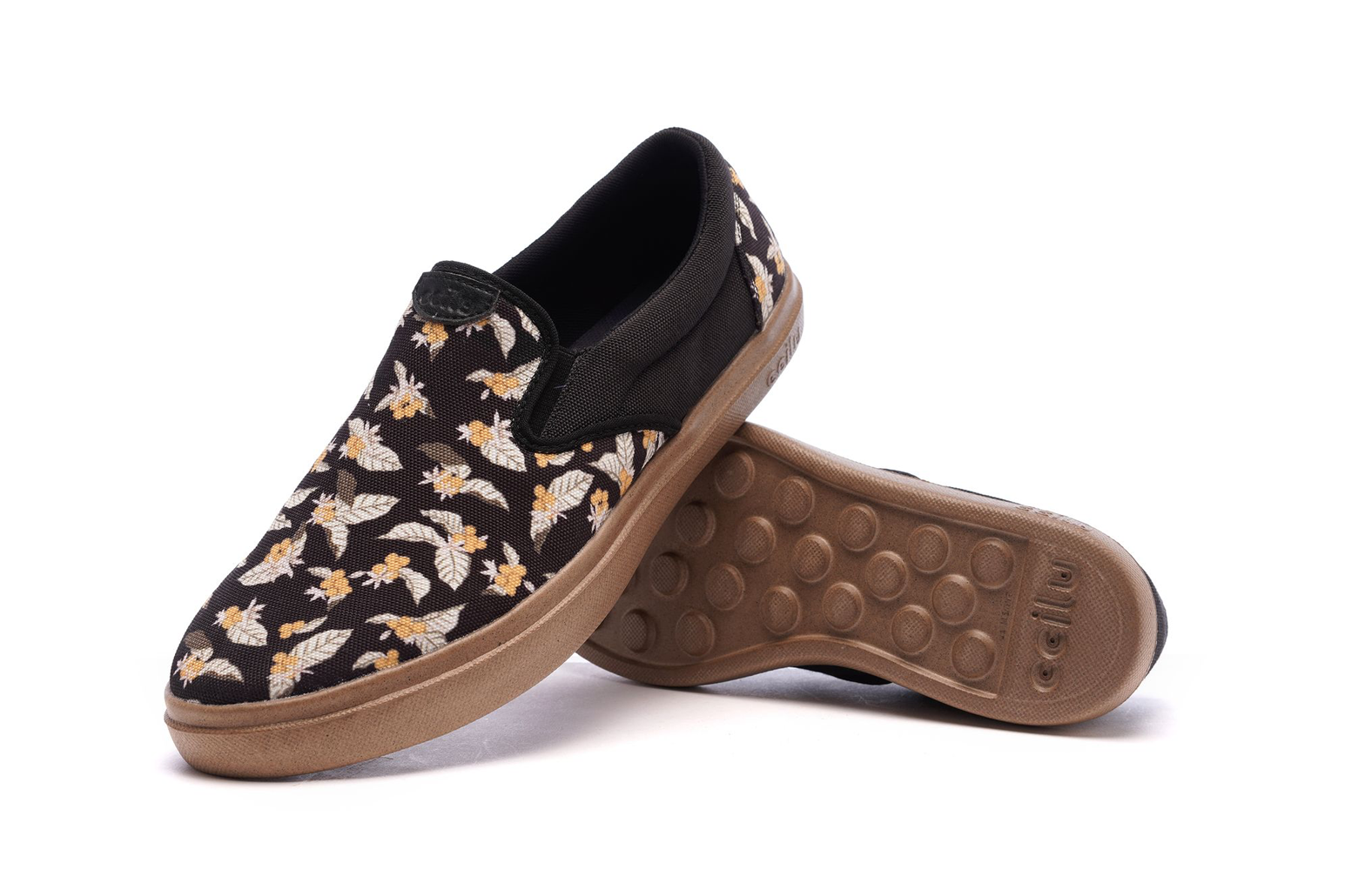 XpreSole Cody Waterproof Slip-On Sneaker, Alternate, color, Black Coffee Flowers