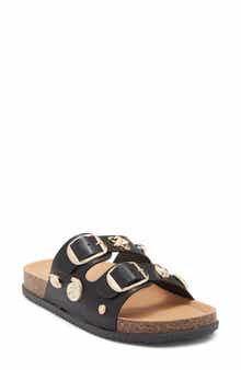 TOP MODA Arissa Double Strap Slide Sandal
