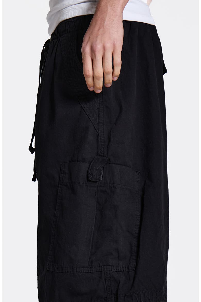 Cargo Parachute Shorts, Alternate, color, BLACK