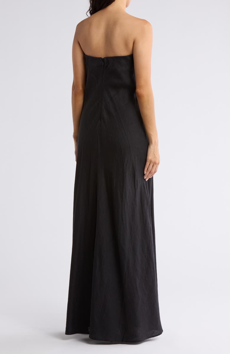 Joie Brynne Strapless Linen Maxi Dress, Alternate, color, 