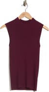 BOSS Feskies Rib Mock Neck Sleeveless Top