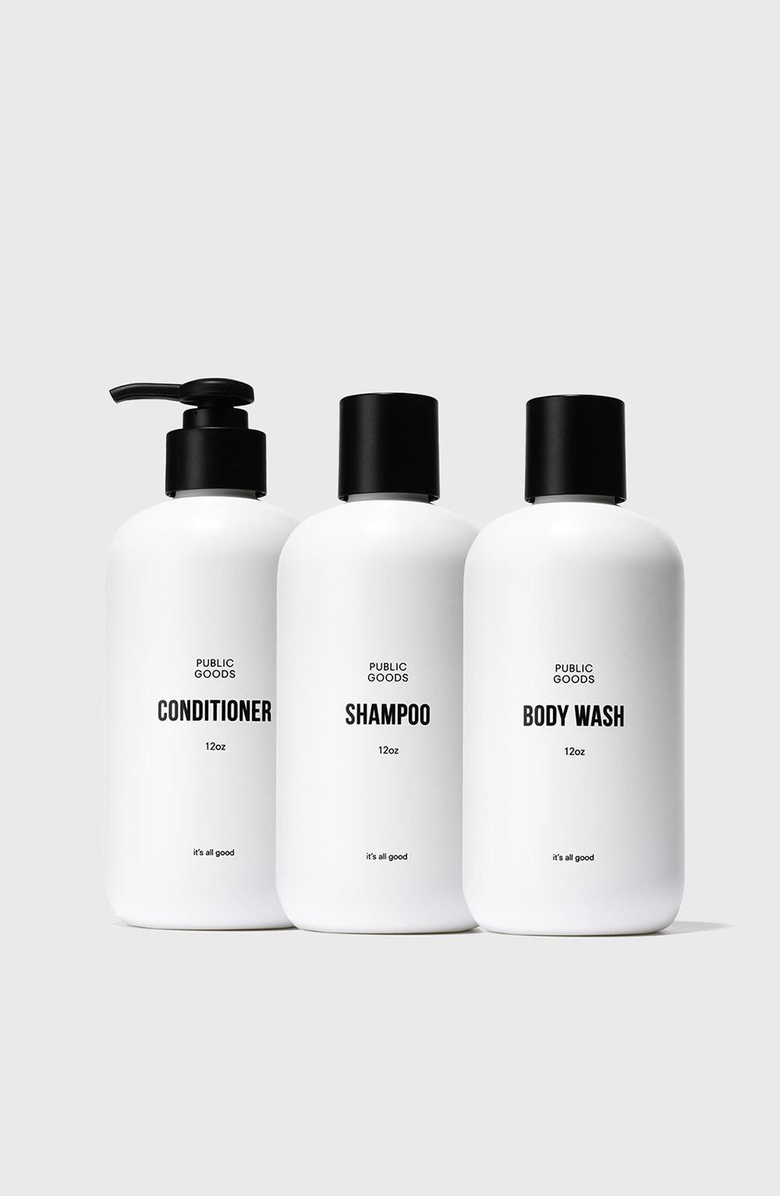 PUBLIC GOODS Shower Essentials Set, Main, color, White