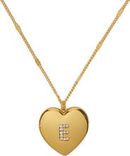 Kate Spade New York crystal initial heart locket necklace