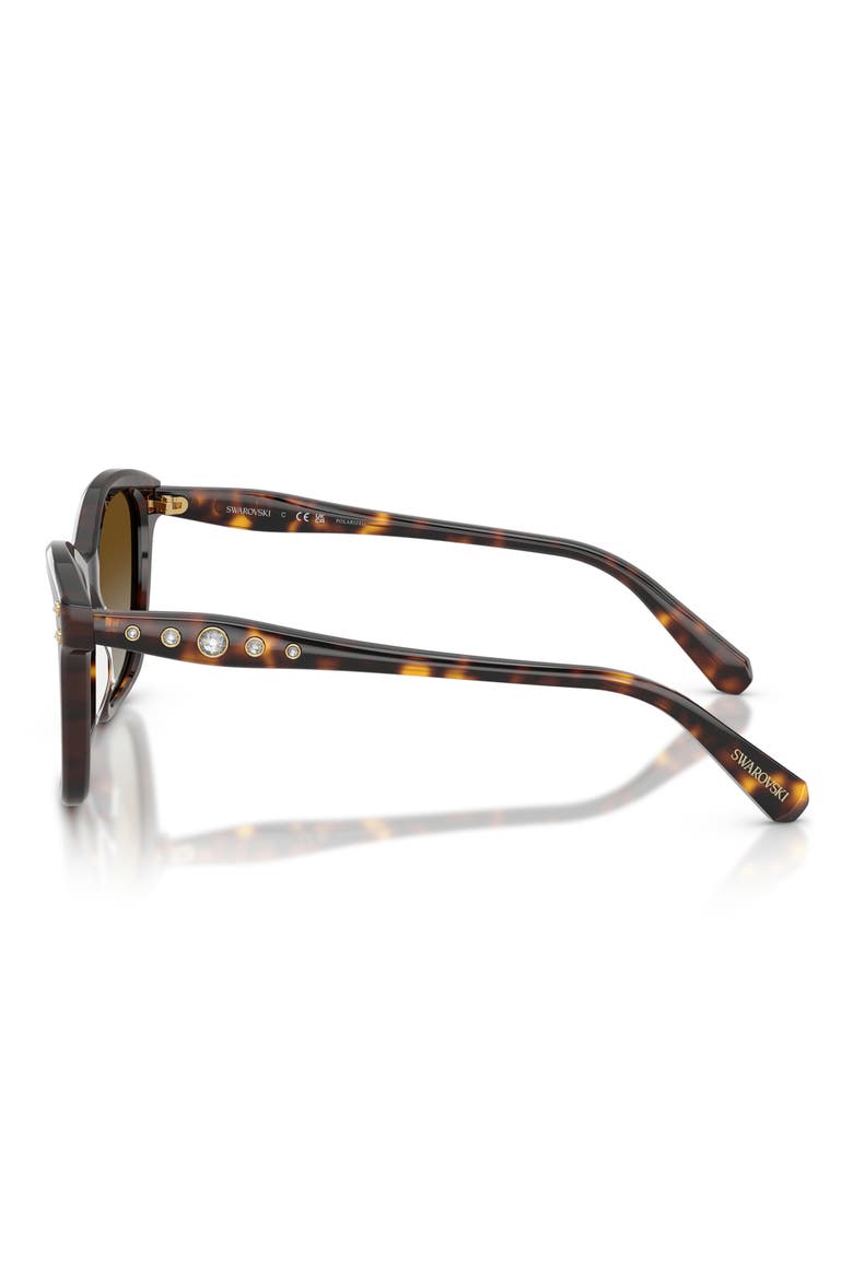 54mm Gradient Polarized Square Sunglasses, Alternate, color, HAVANA / POLAR BROWN GRADIENT