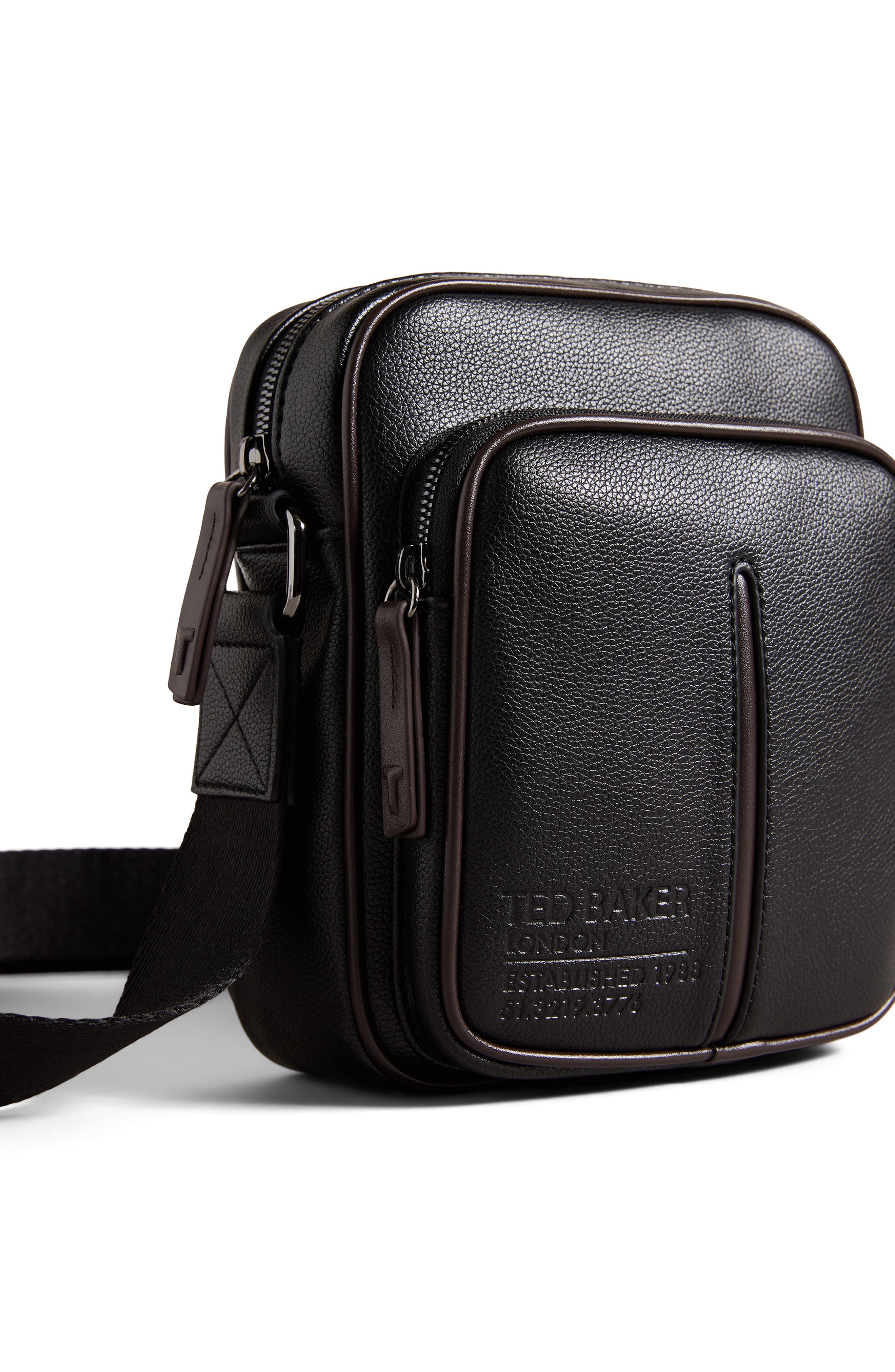 Ted Baker London Josher Faux Leather Flight Bag, Alternate, color, 