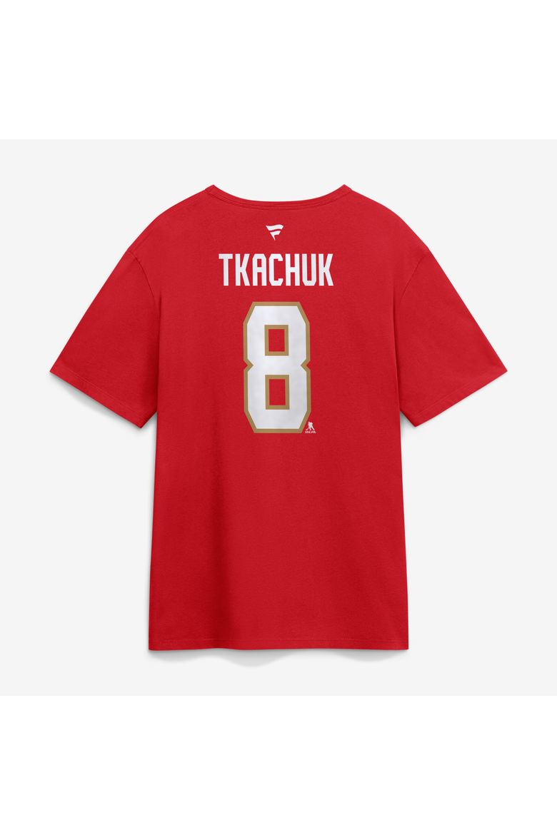Men's Fanatics Brady Tkachuk Red Florida Panthers Authentic Stack Name & Number T-Shirt, Main, color, Red