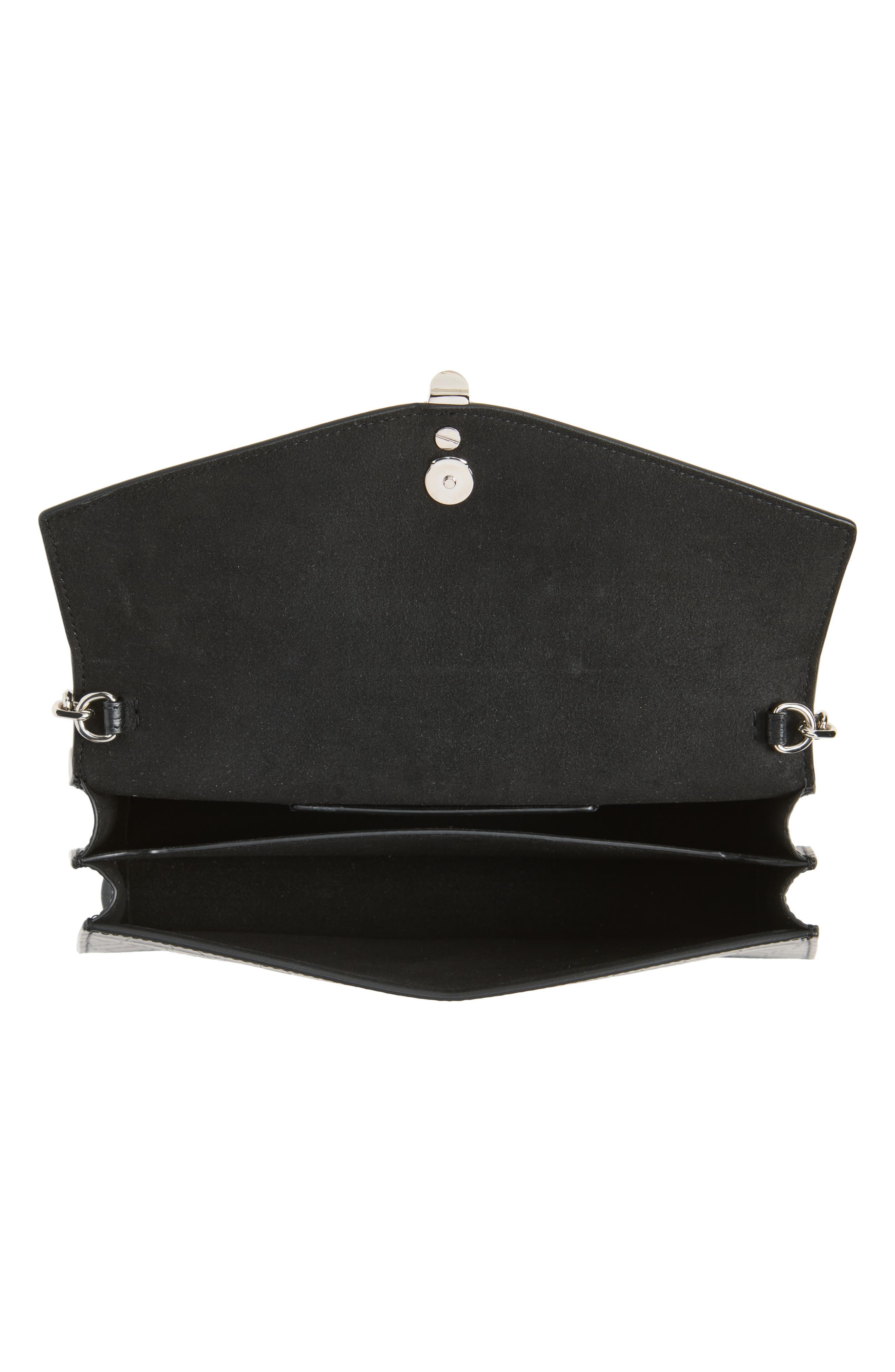 McQueen Skull Top Handle Bag, Alternate, color, Black