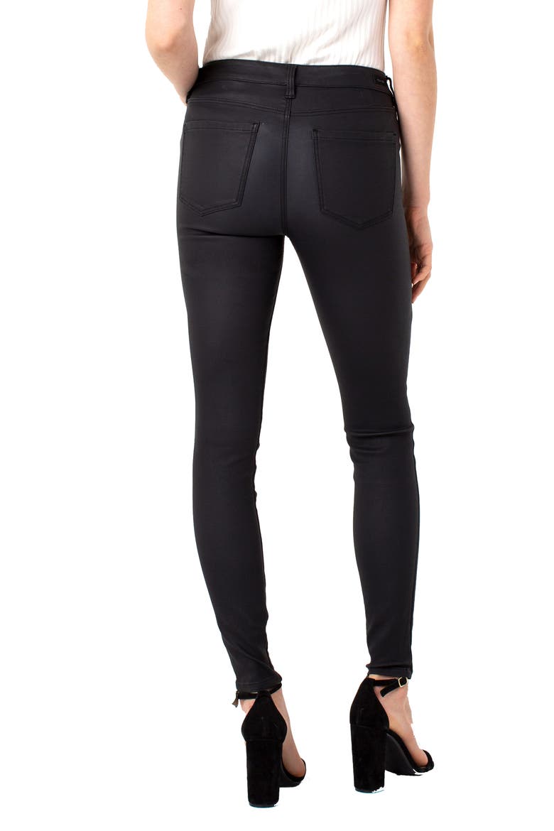 Abby Coated High Waist Skinny Jeans, Alternate, color, BLACK