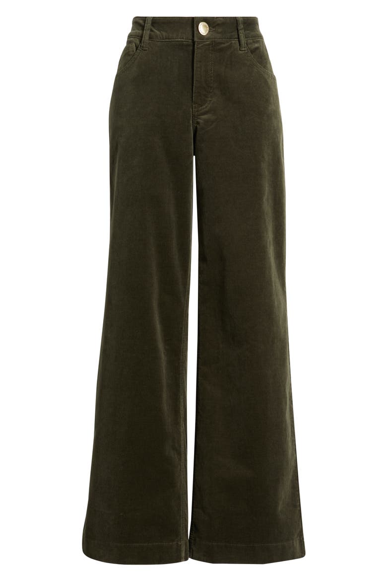 Sam High Waist Wide Leg Corduroy Pants, Alternate, color, DUFFEL GREEN