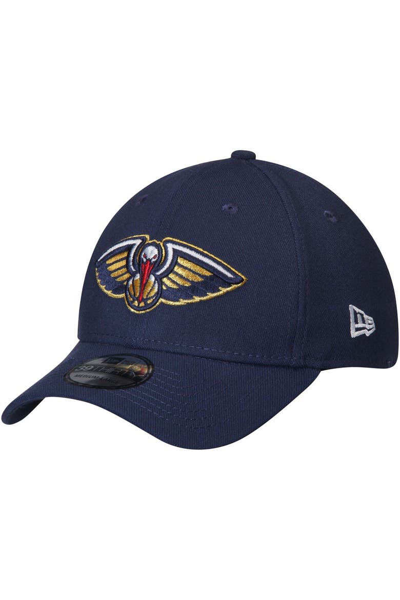 Men's New Era Navy New Orleans Pelicans Team Classic 39THIRTY Flex Hat, Main, color, Navy