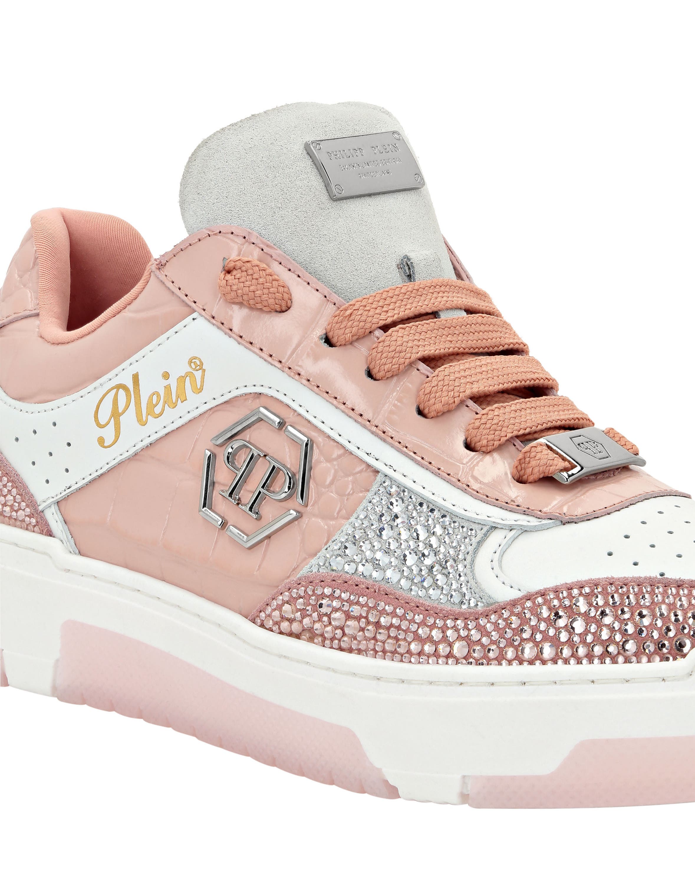 Low Top Sneakers Mix Strass Cocco Unisex, Alternate, color, rose/pink