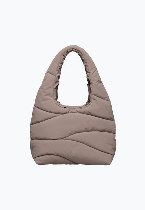 Wavy Puffer Recycled Nylon Shoulder Bag