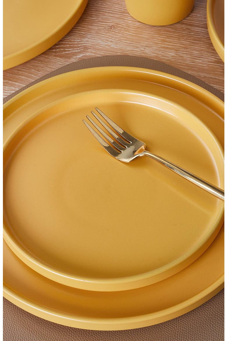 Cleo Stoneware 16-Piece Dinnerware Set, Alternate, color, Yellow