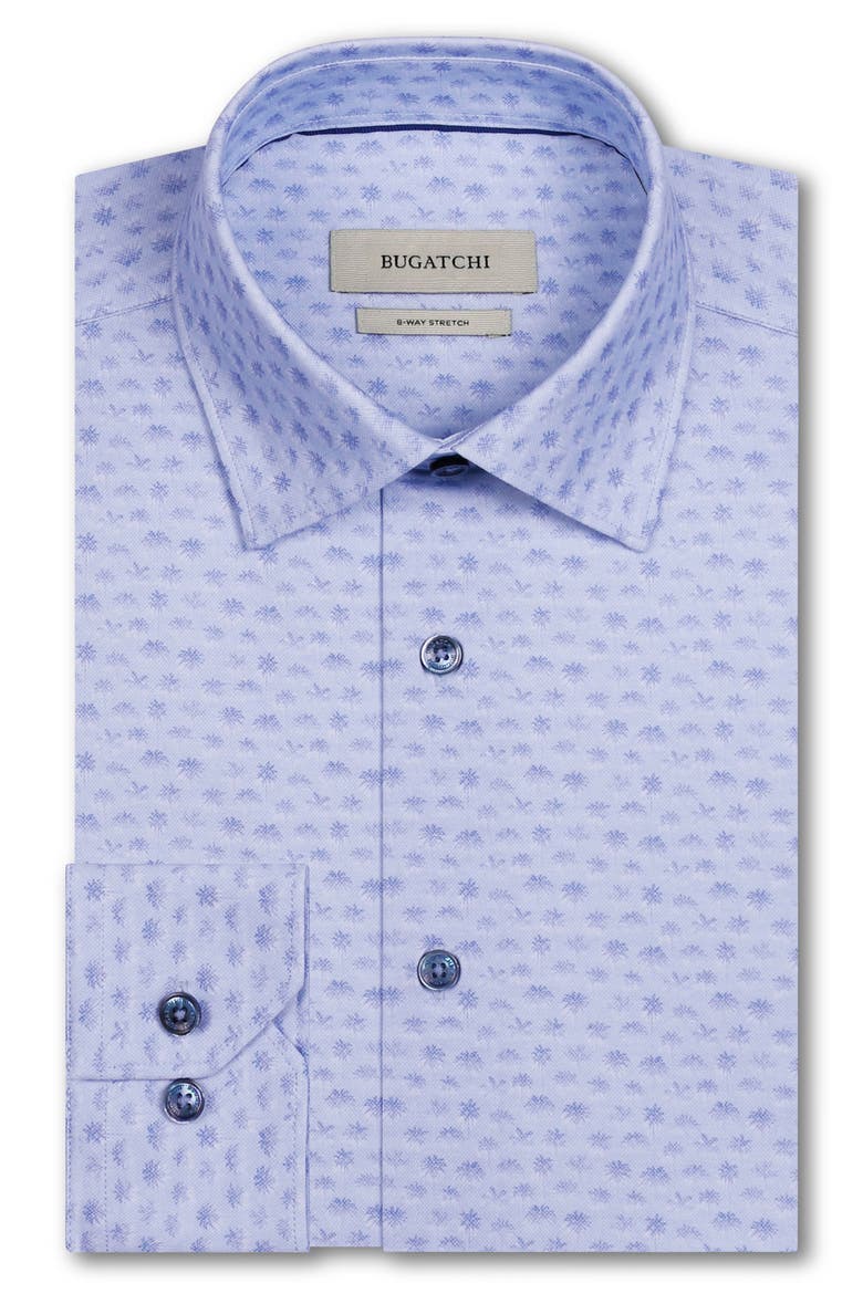 James OoohCotton® Micro Palm Tree Print Button-Up Shirt, Alternate, color, LAVENDER