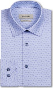 Bugatchi James OoohCotton® Micro Palm Tree Print Button-Up Shirt