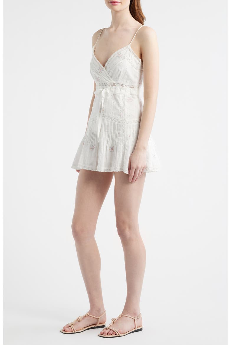 Sibelle Lace Cotton Minidress, Alternate, color, SUN BLEACHED MEADOW