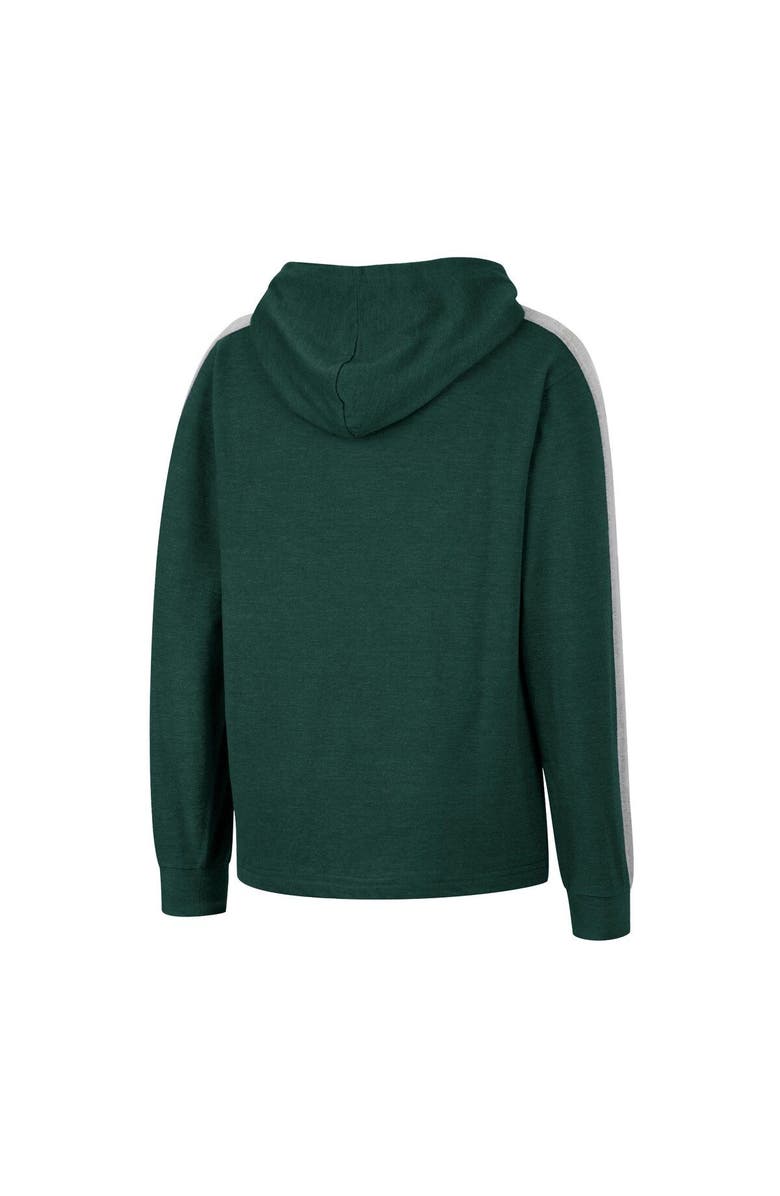 COLOSSEUM Youth Colosseum Heathered Green Michigan State Spartans Wind Changes Raglan Hoodie T-Shirt, Alternate, color,