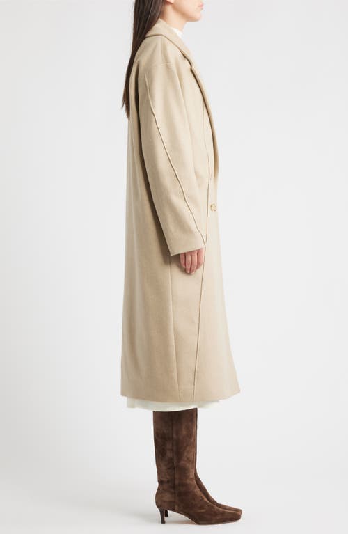 Hugo Boss Double-breasted Coat In Virgin Wool And Cashmere In Neutral