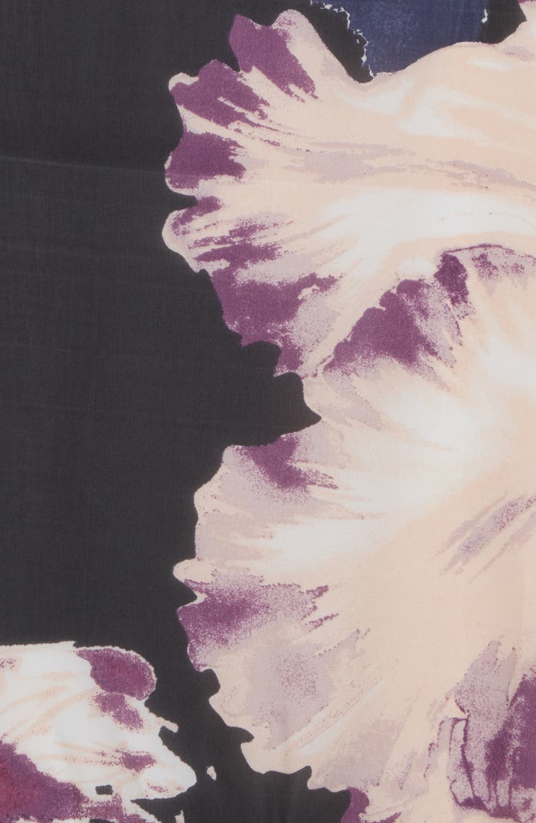 Vince Camuto Exploded Blooms Floral Square Scarf, Alternate, color, Black Neutral