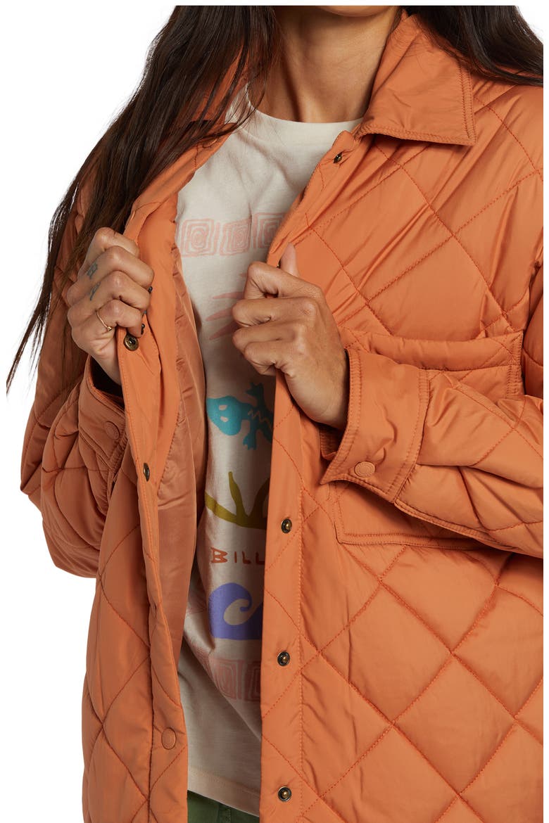Transport Water Resistant Snap-Up Shacket, Alternate, color, SUNBURNT