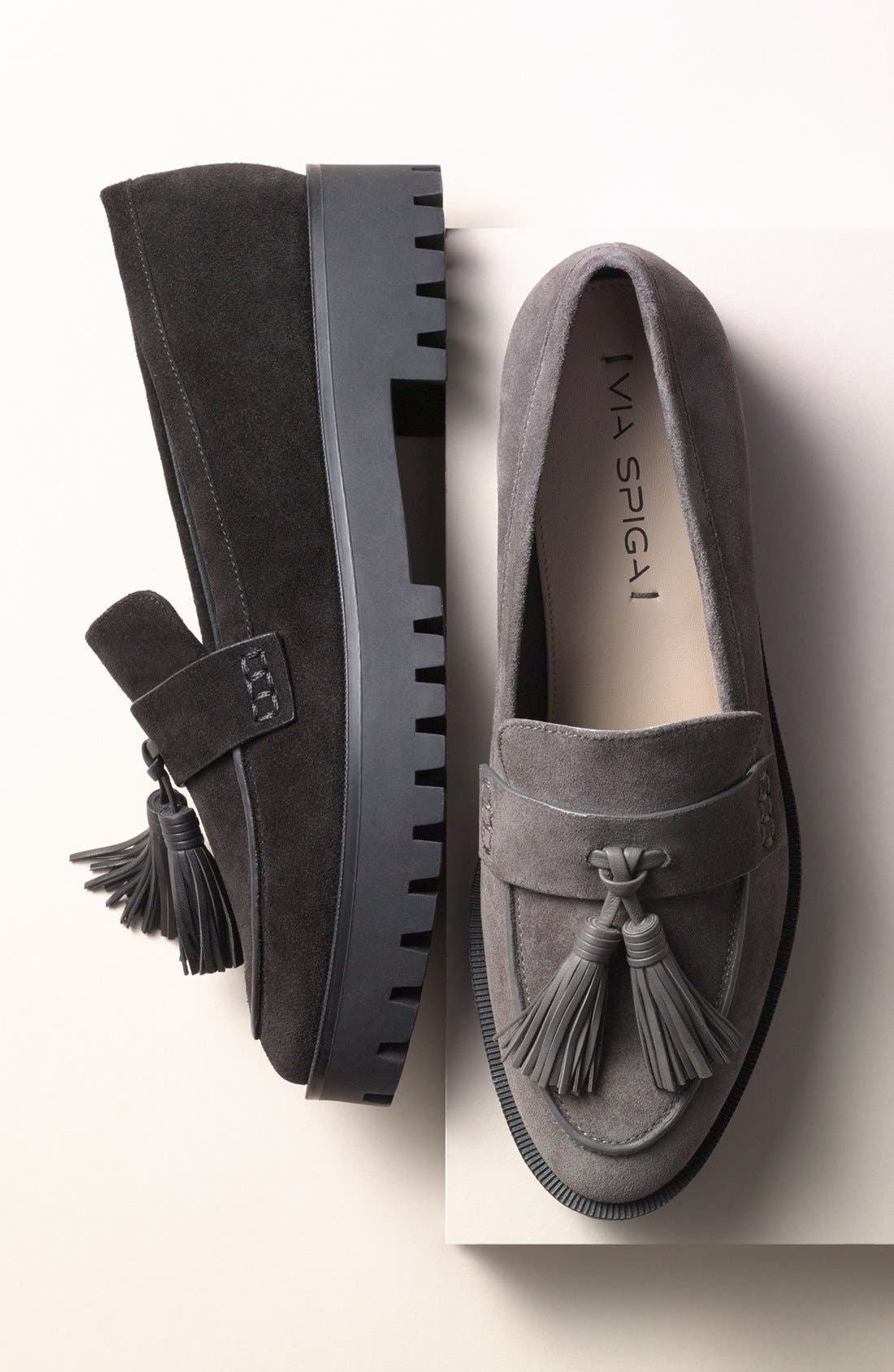 Via Spiga 'Giada' Tassel Platform Loafer, Alternate, color, 