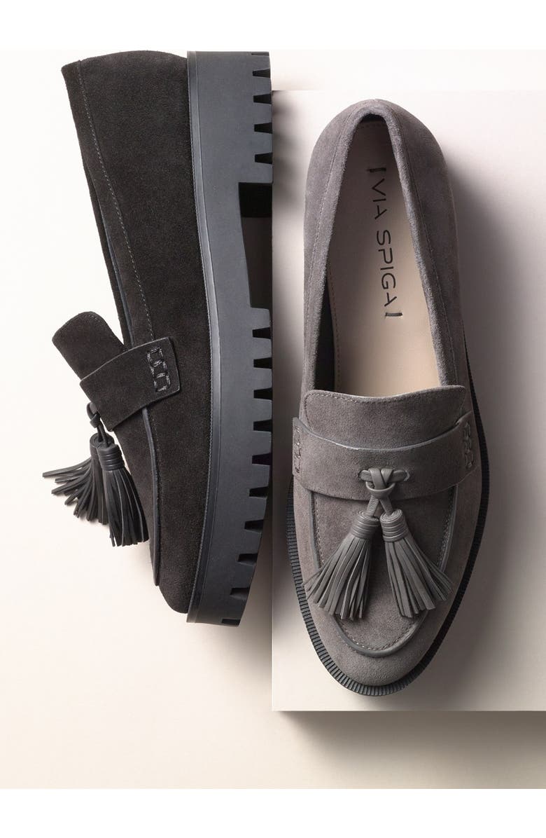 Via Spiga 'Giada' Tassel Platform Loafer, Alternate, color,