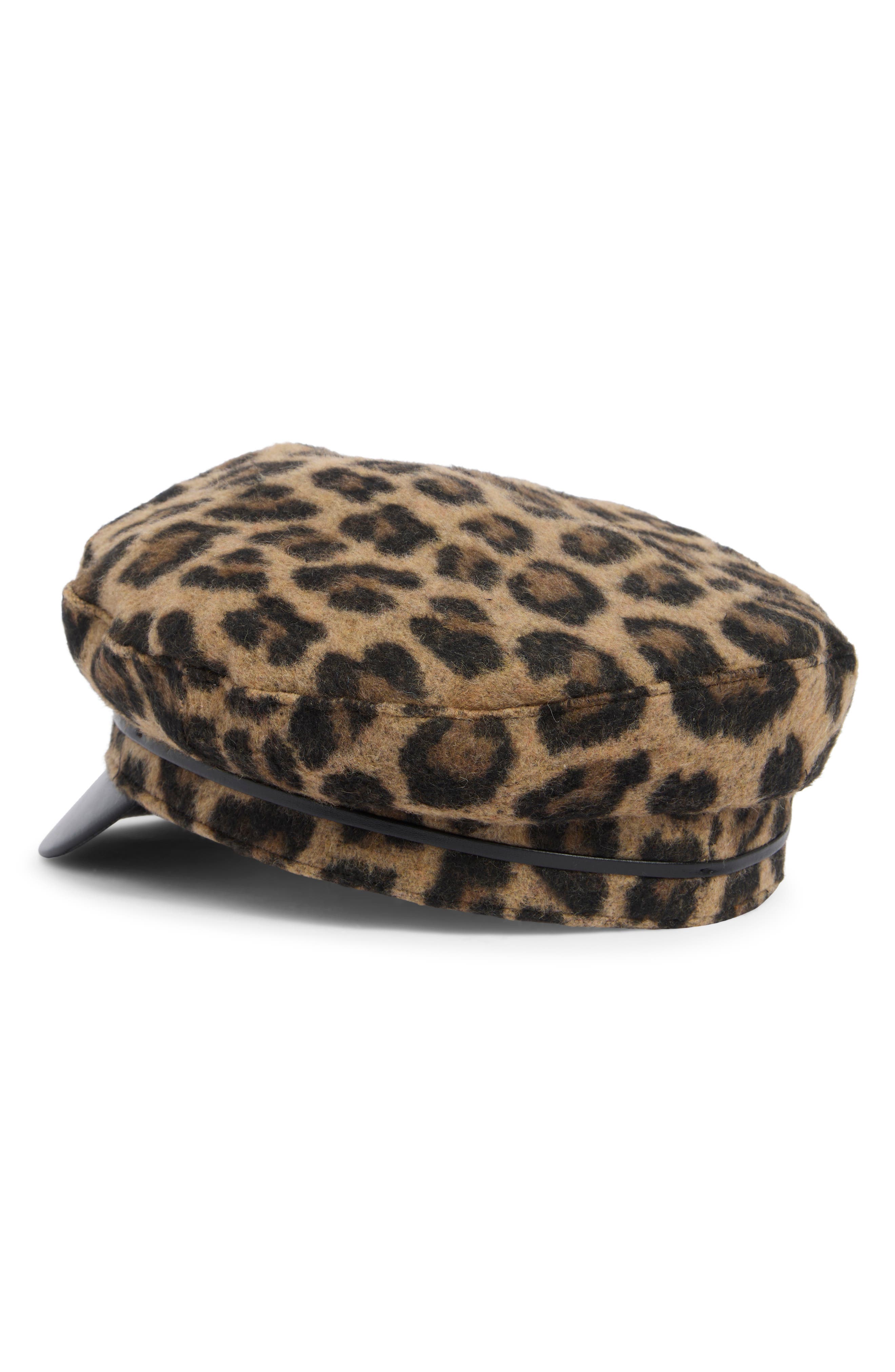 Vince Camuto Leopard Print Skipper Cap (Women) | Nordstromrack