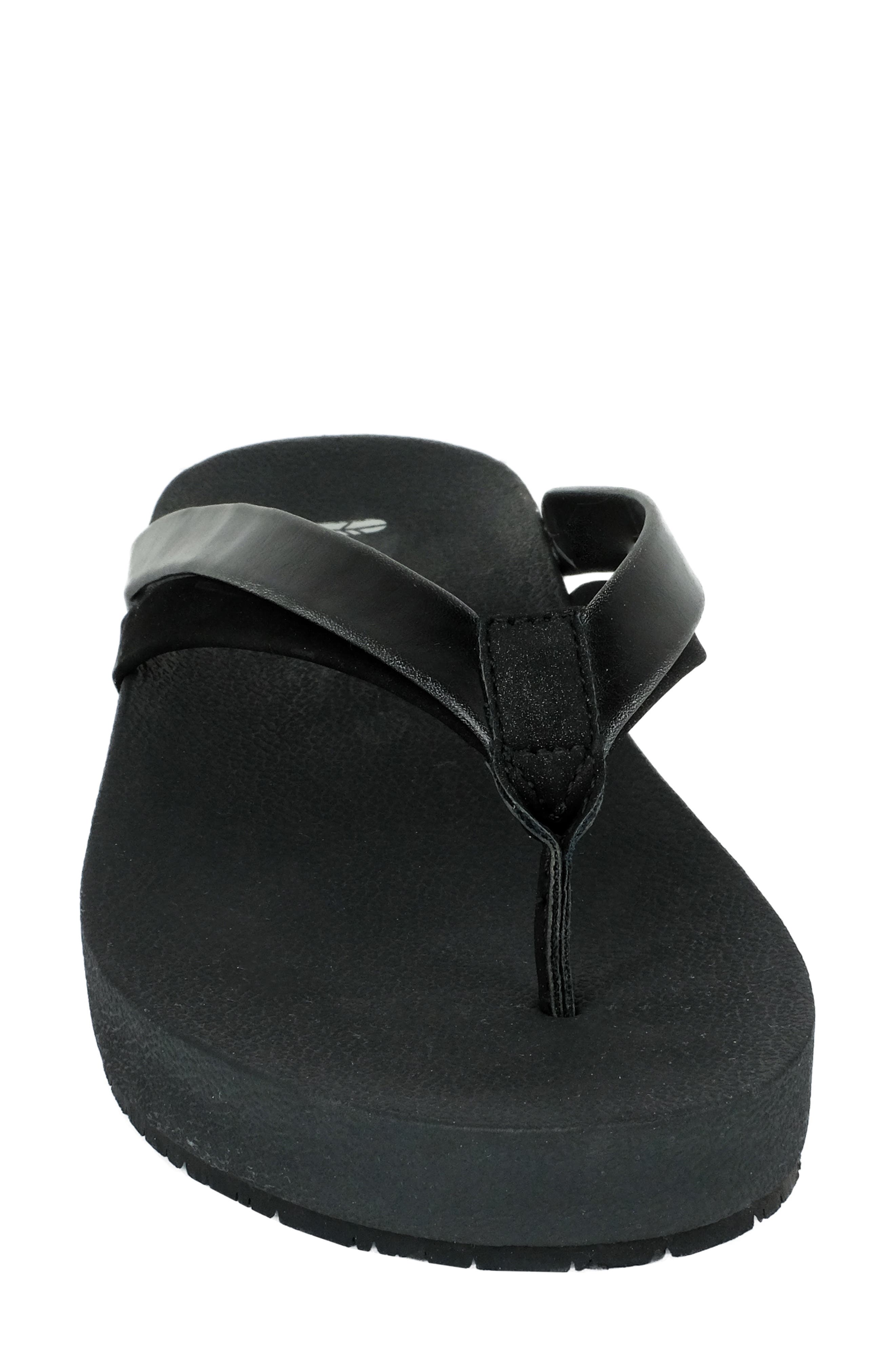 Sandy Seas Orthotic Flip Flop, Alternate, color, BLACK