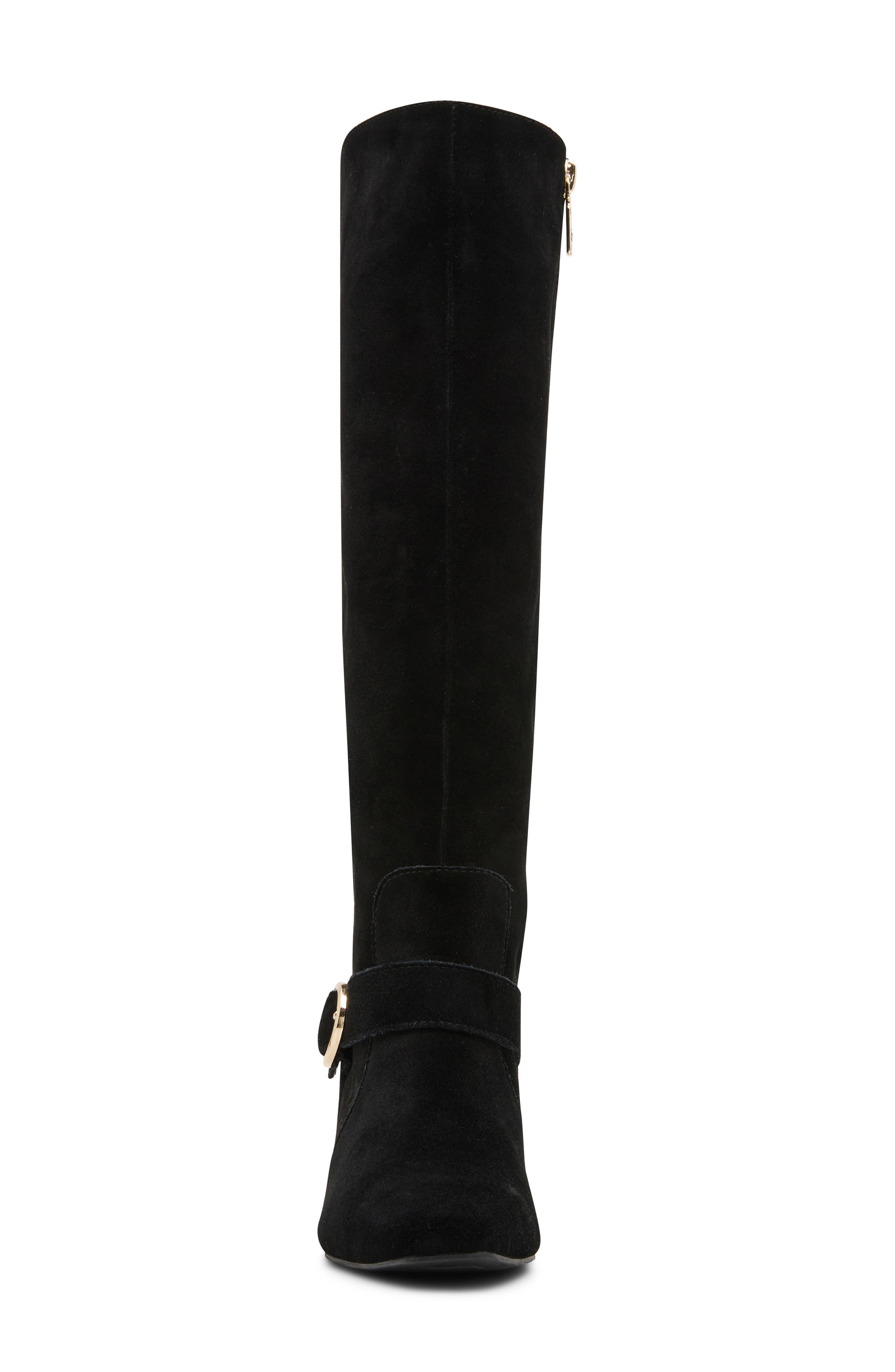 Olympia Leather Knee High Boot, Alternate, color, BLACK SUEDE
