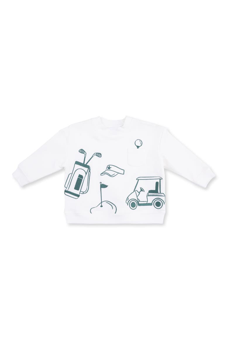 Kids' Golf Graphic Sweatshirt, Main, color, WHITE