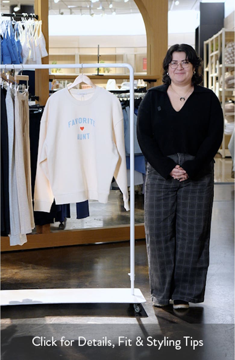 Favorite Aunt Graphic Sweatshirt, sales video thumbnail