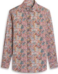 Bugatchi Julian Shaped Fit Paisley Cotton Button-Up Shirt