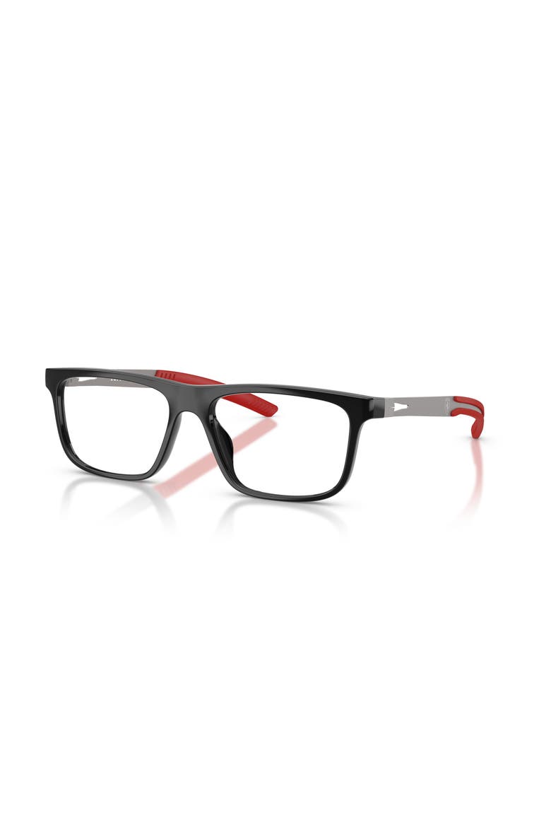 57mm Rectangle optical glasses, Main, color, Black