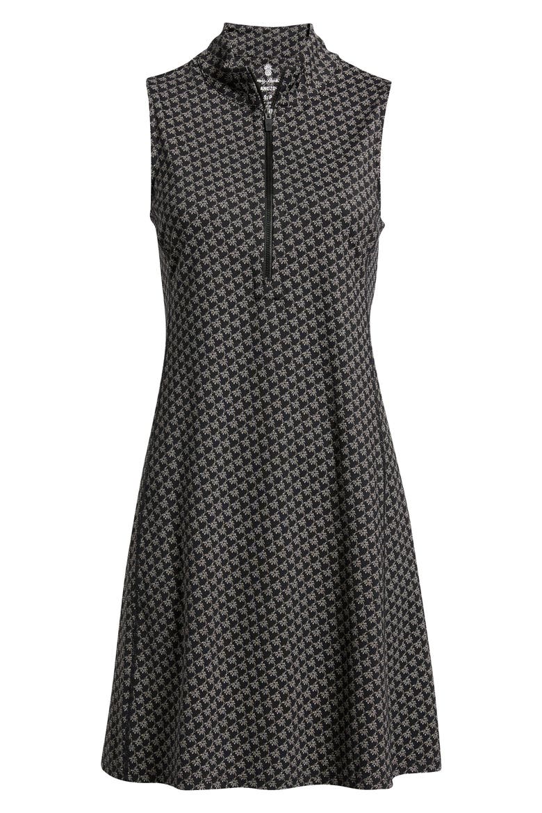 Abby Puerto Palms Sleeveless Dress, Alternate, color, BLACK