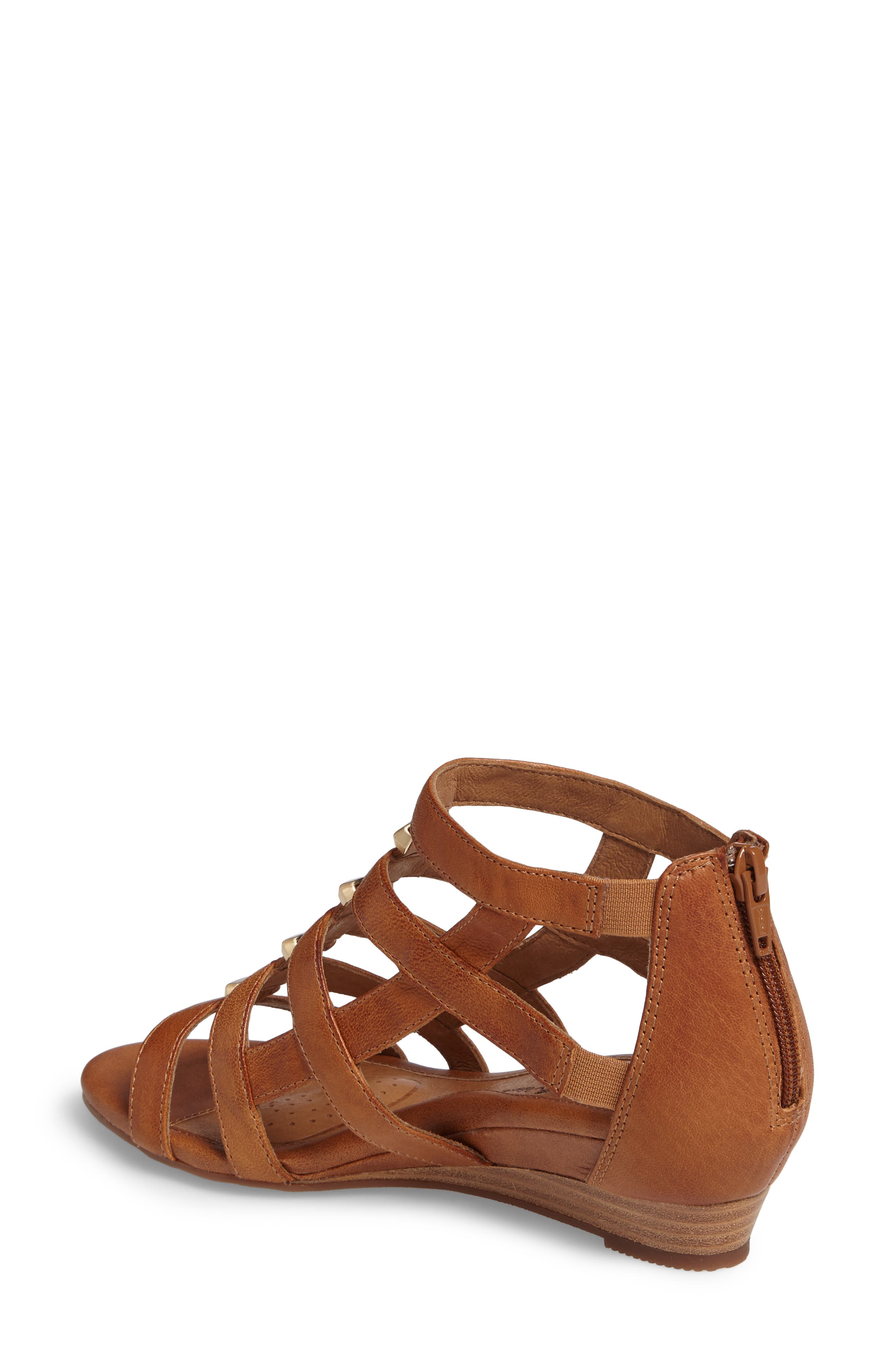 Rio Gladiator Wedge Sandal, Alternate, color, LUGGAGE LEATHER