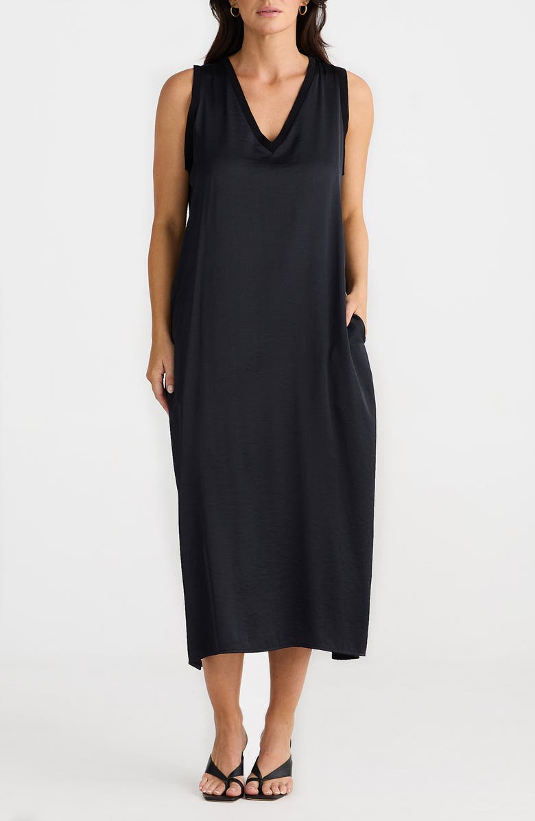 Brave+True Celine Sleeveless Shift Dress, Main, color, Black