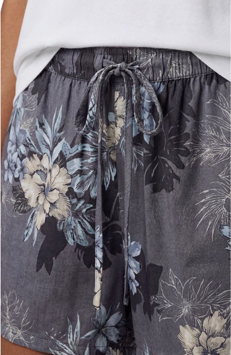 Lords of Harlech Exotic Floral Womens Drawstring Short, Alternate, color, Exotic Floral Black