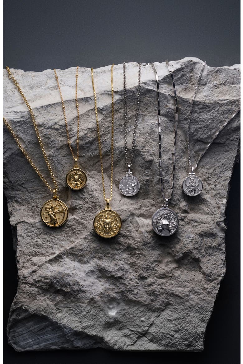 Goddess Pendant Necklace, Alternate, color, ARTEMIS/ SILVER