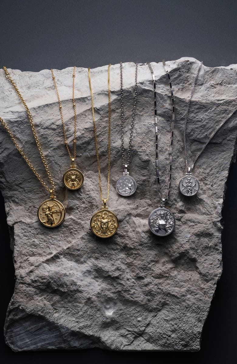 Awe Inspired Goddess Pendant Necklace, Alternate, color, Artemis/ Silver