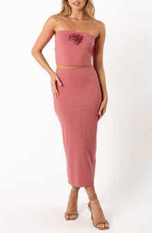 Petal & Pup Tiarny Rosette Tube Top & Body-Con Skirt Set