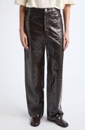 Róhe Bruun Lacquered Baggy Leather Wide Leg Pants