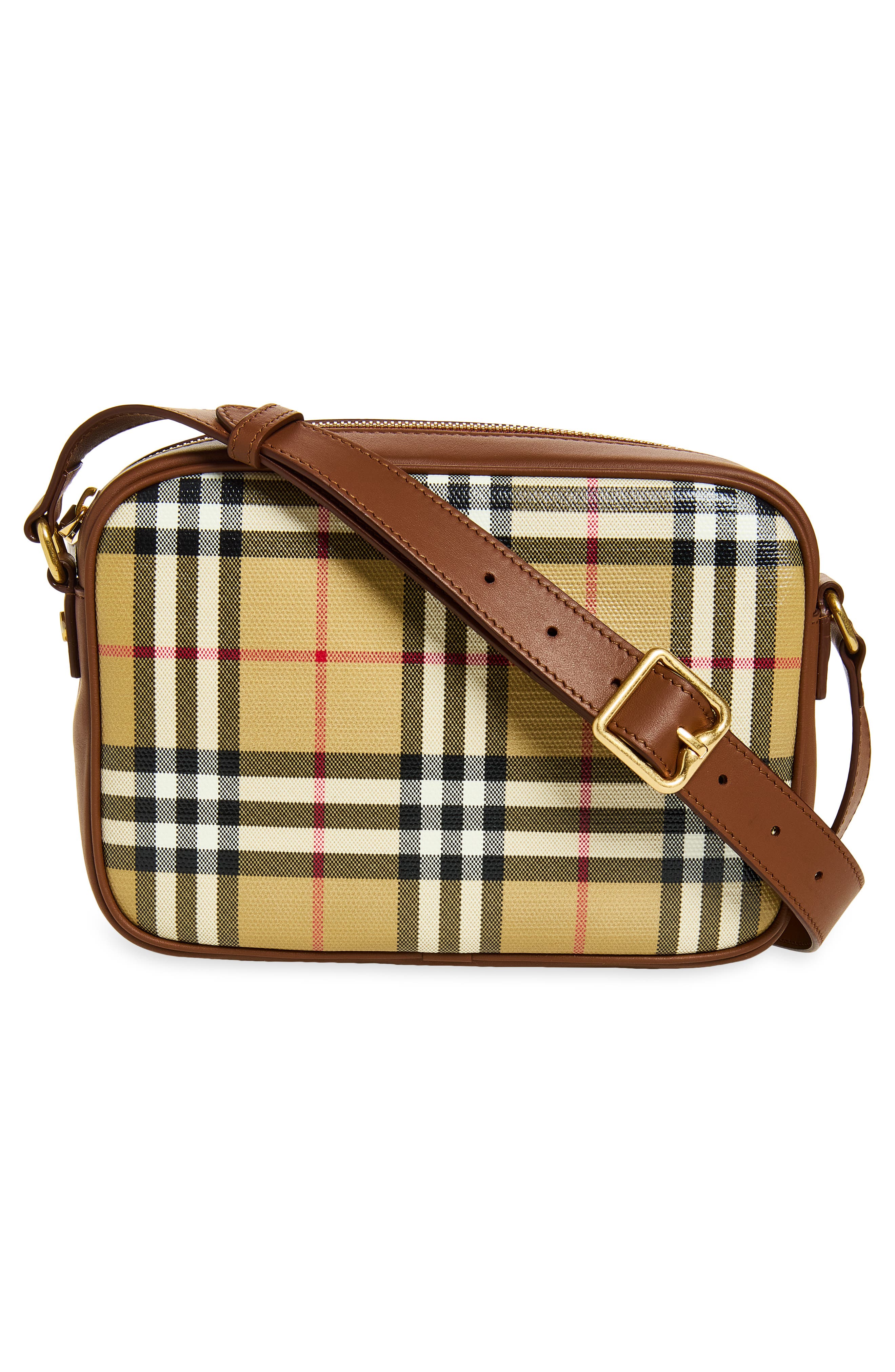 Check Crossbody Bag, Alternate, color, ARCHIVE BEIGE