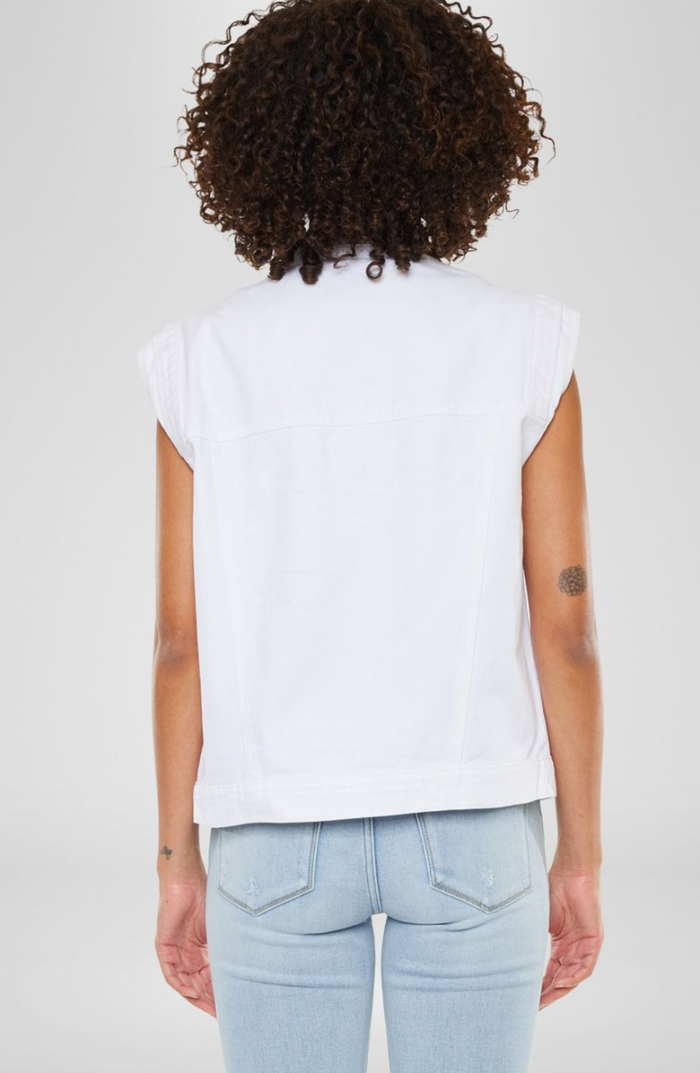 KanCan Joey Oversized 80's Vest, Alternate, color, White